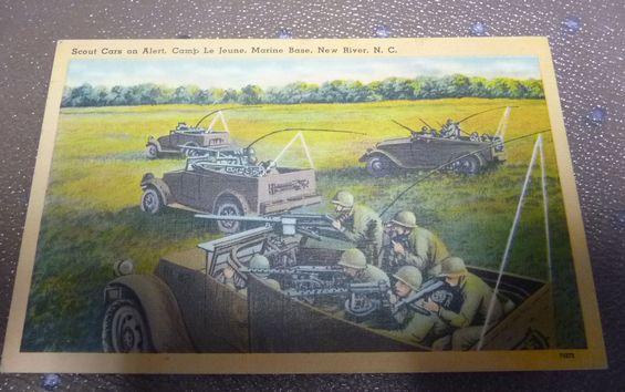 USA WW2 POSTCARD - ARMOURED SCOUT CARS