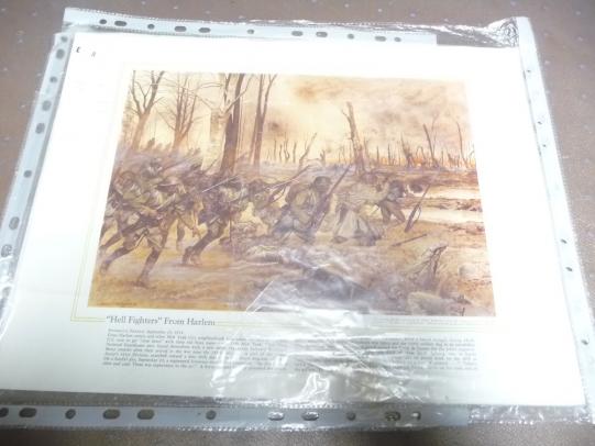 PRINT WW1 USA  INFANTRY  HELL FIGHTERS FROM HARLEM