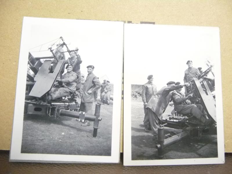 BRITISH POSTCARD  ARMY BOFORS GUN PHOTOS. 1950'S